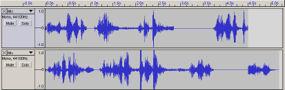 Bits and Pieces, quick mixed down to two tracks